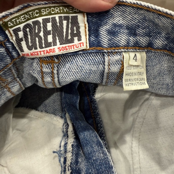 Vintage 80s 90s Forenza Authentic Sportswear Acid Wash Denim Skirt Size4 - Picture 6 of 8